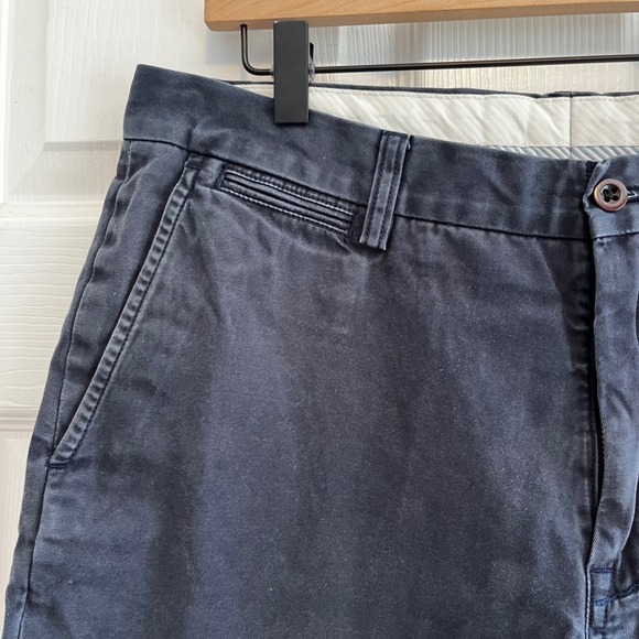 POLO Ralph Lauren Mens Shorts Navy Blue Chino Flat Front Casual Preppy Size 33 - Picture 7 of 9